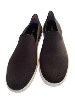 Rothy’s The Original Slip-On Sneakers Black Knit Size 10 Washable Comfort